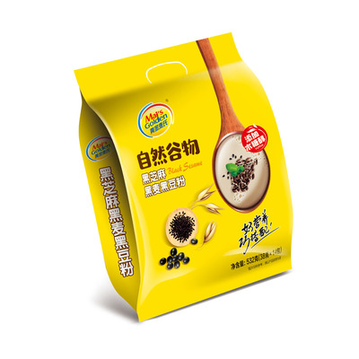 532克黄金麦氏自然谷物黑芝麻黑麦黑豆粉