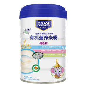 458克慧恩有机钙铁锌营养米粉（高）