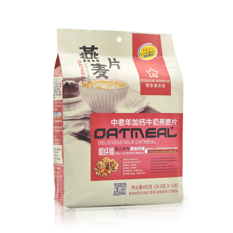 480克中老年加钙牛奶燕麦片