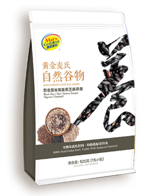 525克黄金麦氏自然谷物即食黑米黑麦黑芝麻燕麦片