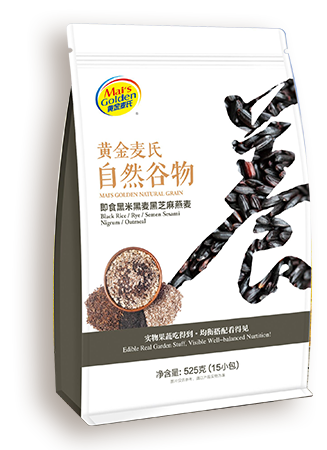 525克黄金麦氏自然谷物即食黑米黑麦黑芝麻燕麦片